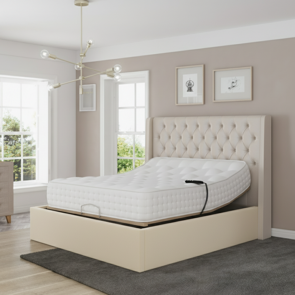 HarmonyLift Luxe 9000 Premium Adjustable Bed with Memory Foam Mattress