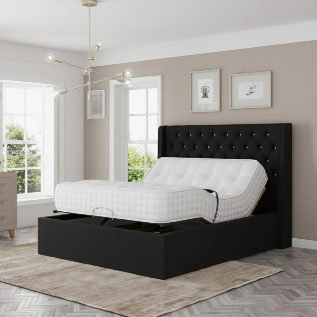 HarmonyLift Luxe 9000 Premium Adjustable Bed with Memory Foam Mattress