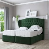 LuxeSleep Winged Adjustable Bed with Memory Foam Mattress – Dual Motor Electric Base for Ultimate Comfort