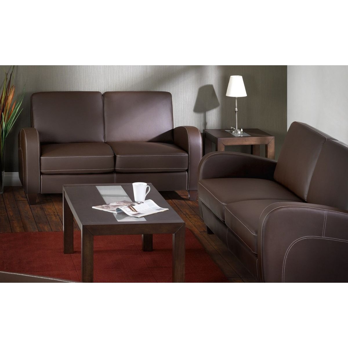 Vivo Sofabed in Chestnut Faux Leather