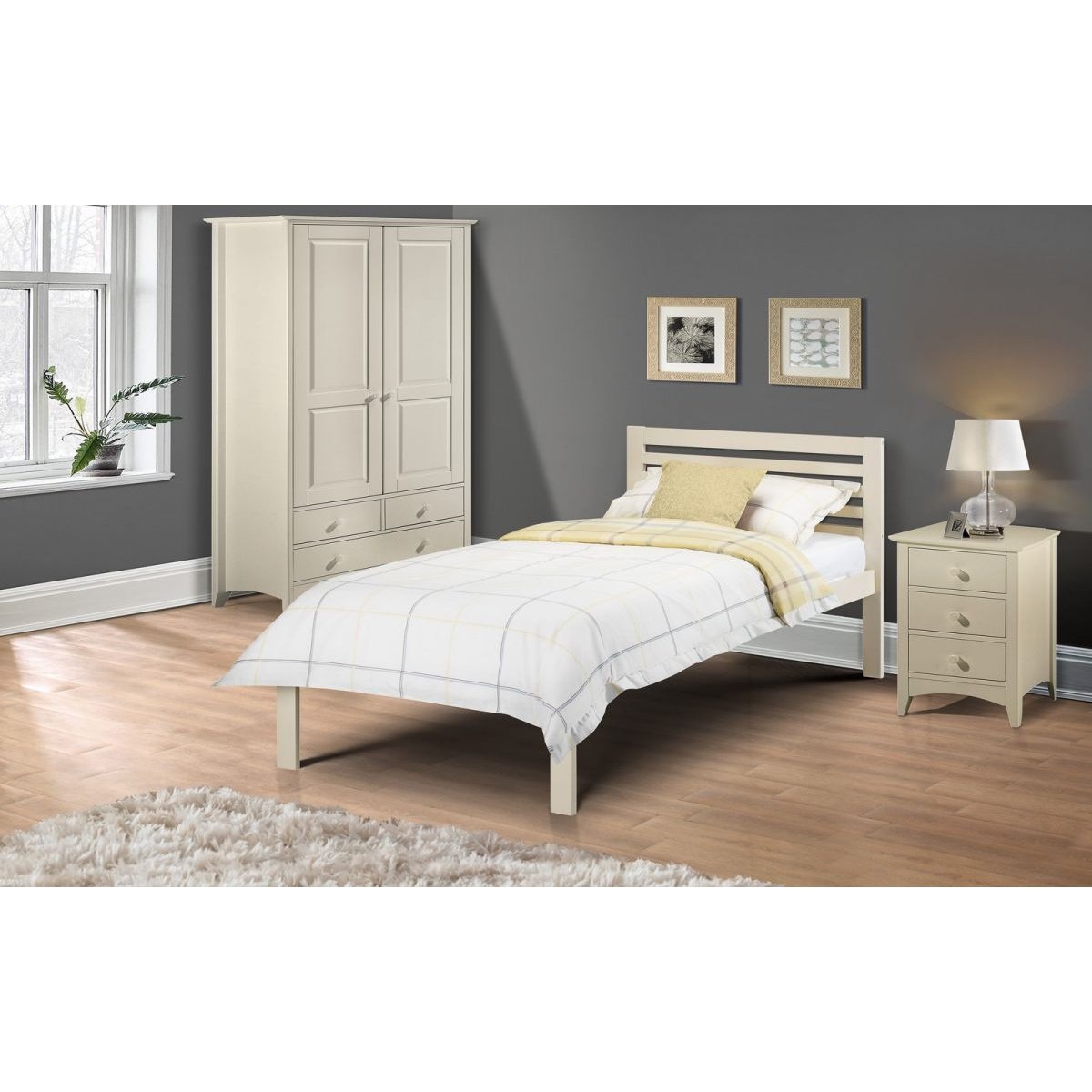 Slocum Bed - Stone White (Single/3')