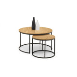 Bellini Round Nesting Coffee Table - Oak