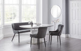 Como & Luxe Grey Dining Set (2 Chairs & Bench)