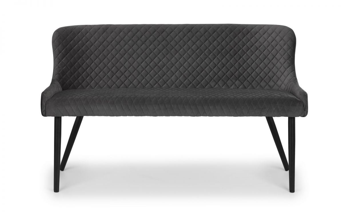 Como & Luxe Grey Dining Set (2 Chairs & Bench)