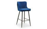 Grafton Bar Table & 2 Luxe Blue Bar Stools