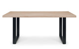Berwick Dining Table & 2 Luxe Low Grey Benches