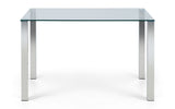 Enzo Dining Table & 4 Calabria Cantilever Velvet Blue Chairs