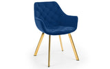 Minori Dining Table & 6 Lorenzo Blue Dining Chairs
