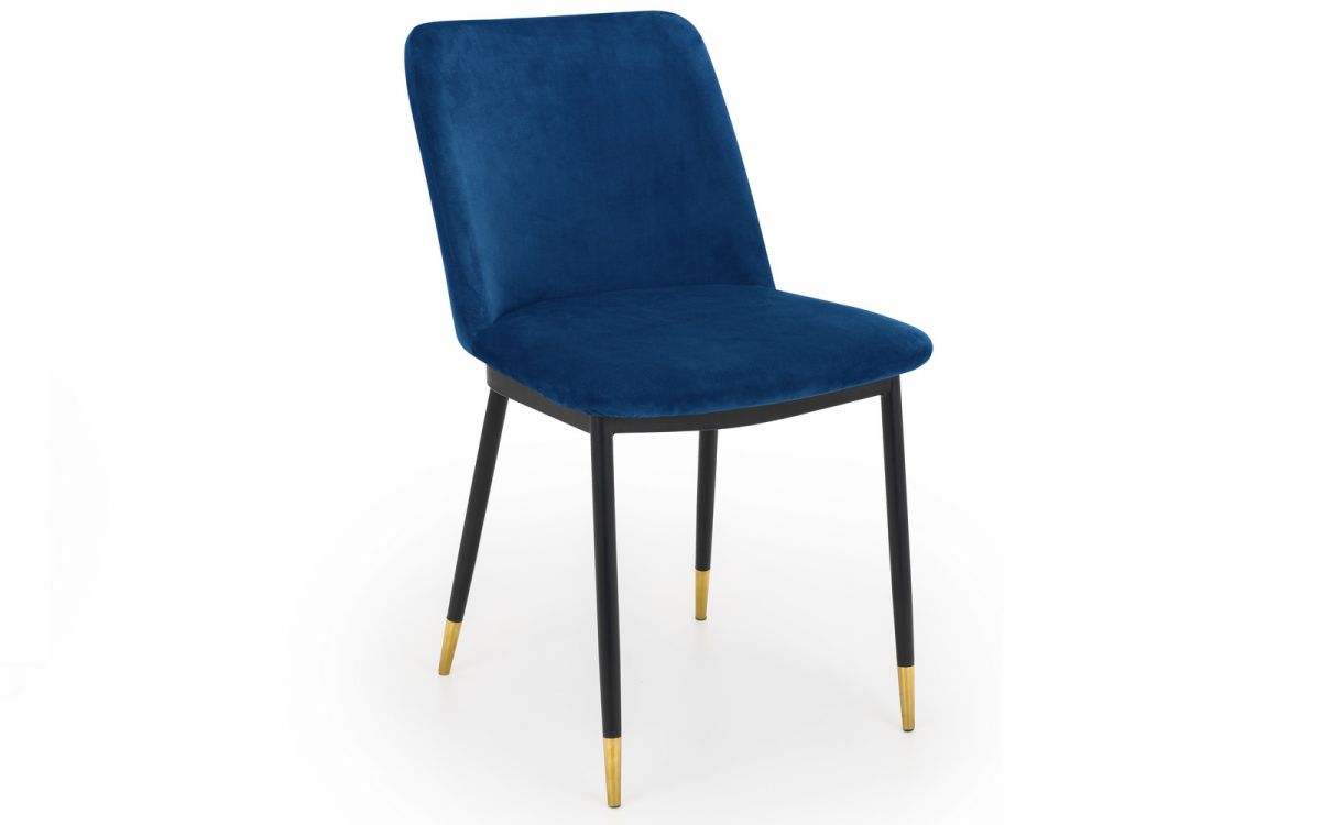 Holland Round Pedestal Table & 4 Delaunay Blue Chairs