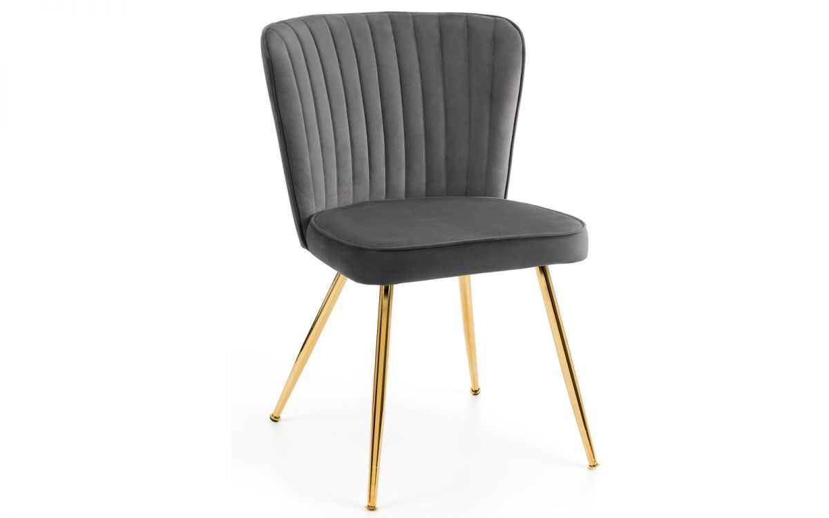 Montero Round Table & 4 Cannes Grey Dining Chairs