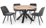 Berwick Round Table & 4 Burgess Grey Chairs