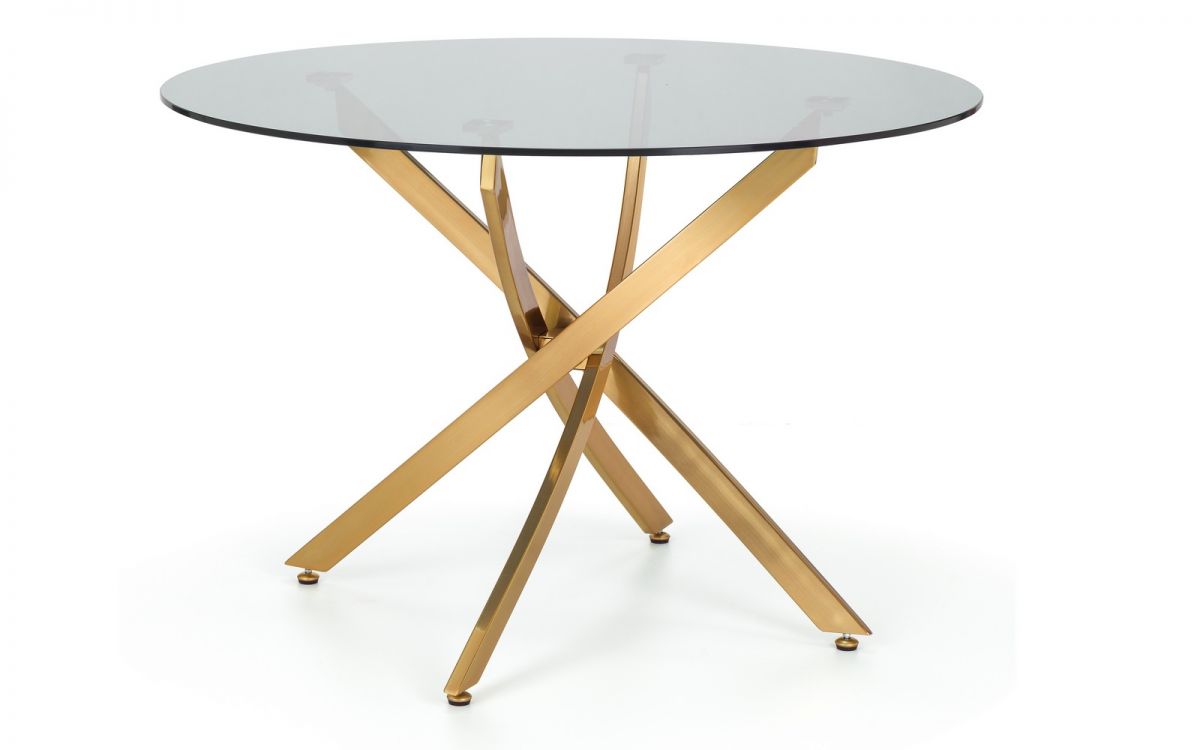 Montero Round Table & 4 Delaunay Blue Chairs
