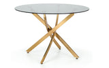 Montero Round Table & 4 Delaunay Blue Chairs