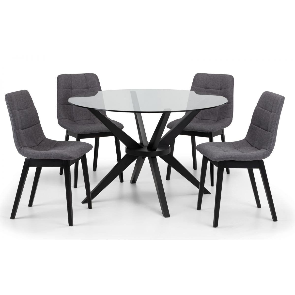 Hayden Round Glass 120cm Table