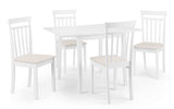 Rufford Dining Table & 4 Coast Chairs - White