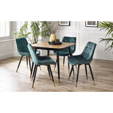 Findlay Square Dining Table & 4 Hadid Green Chairs