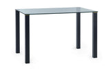 Piero Rectangular Table & 4 Jazz Black Dining Chairs