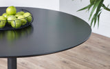 Nero Round Table & 4 Goya Antique Brown Chairs