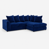 Dylon Right Hand Corner Chaise Sofa Velvet