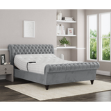 Emma Electric Adjustable Upholstered Sleigh Bed Frame