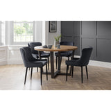 Luxe Velvet Dining Chair - Grey/Black