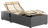 Madeline Electric Adjustable Bed Set Fabric Pocket Sprung Mattress Chesterfield Headboard