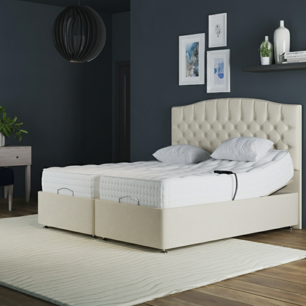 CloudLift Ultra Adjustable Bed – Electric Adjustable Frame with Memory Pocket 1000 Mattress | BLUE