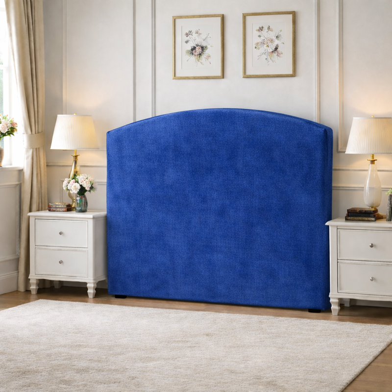 Luxury Winged Chesterfield Headboard with Tufted Upholstery Wooden Strutted