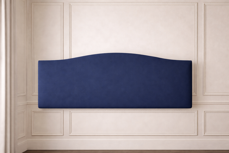 Luxury Winged Chesterfield Headboard with Tufted Upholstery Wooden Strutted