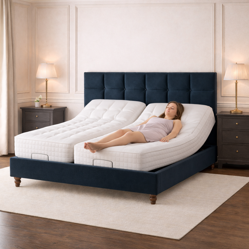 Dual Motor Adjustable Bed Base for Personalized Comfort