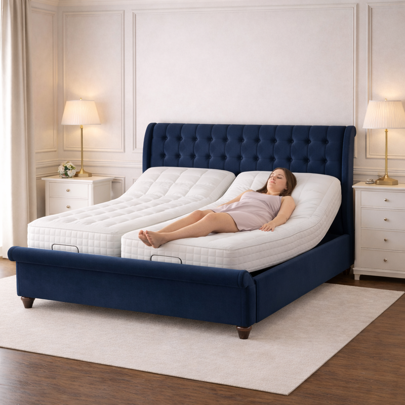 Dual Motor Adjustable Bed Base for Personalized Comfort