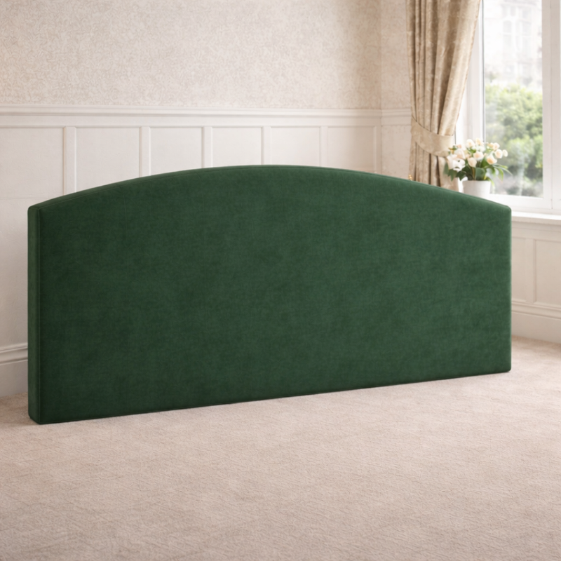 Luxury Winged Chesterfield Headboard with Tufted Upholstery Wooden Strutted