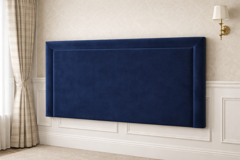 Luxury Winged Chesterfield Headboard with Tufted Upholstery Wooden Strutted