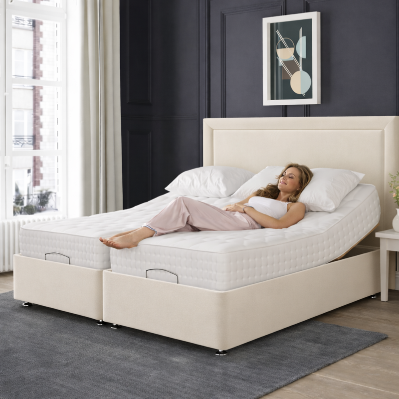 Hampton Adjustable Electric Divan Bed with Headboard