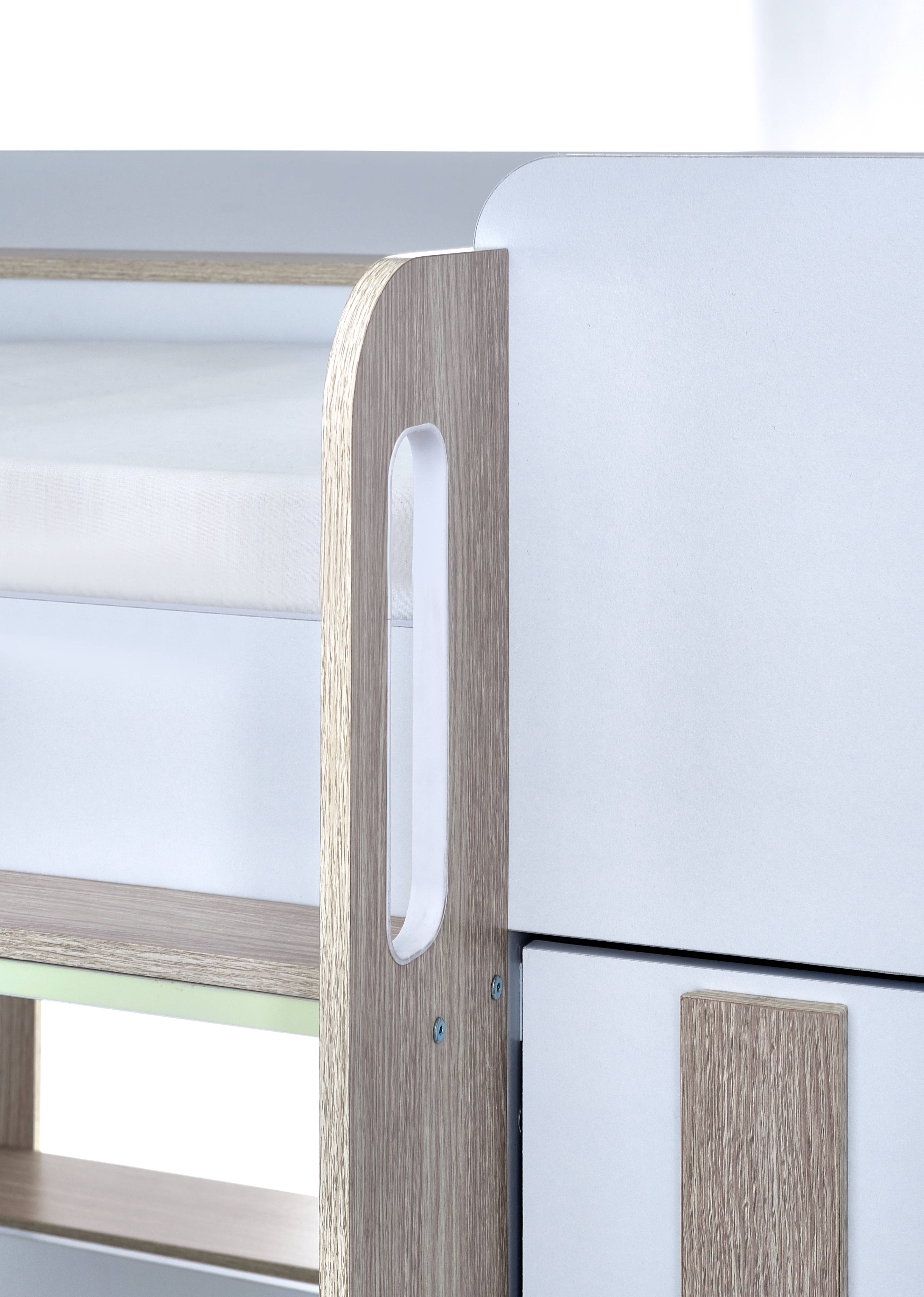 Horizon Bunk Bed - Pale Wood And White