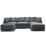 Belgravia U Shape Grey Fabric Sofa