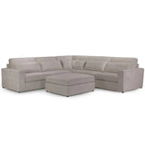 Kiana Modular Sectional Fabric Corner Sofa With Footstool