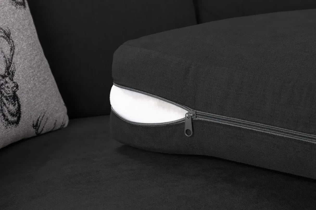 Verona Fabric Sofa FullBack 2 Seater Grey Or Black