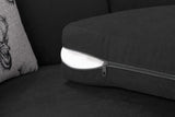 Verona Fabric Sofa FullBack 3 Seater Grey Or Black