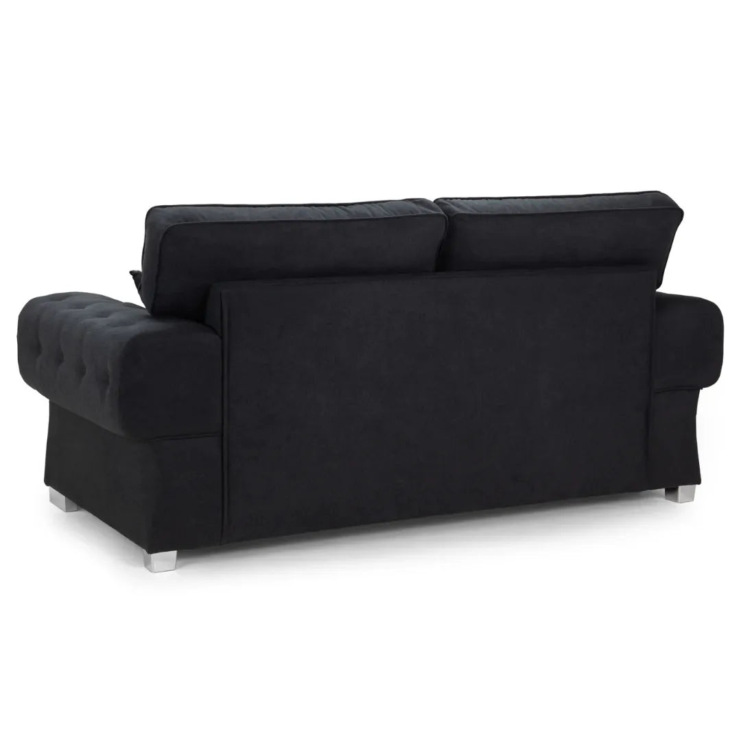Verona Fabric Sofa FullBack 3 Seater Grey Or Black