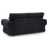 Verona Fabric Sofa FullBack 3 Seater Grey Or Black
