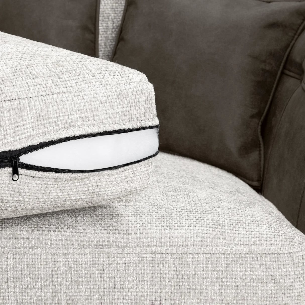 Bella Grey/Black 3 Seater Sofa