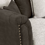 Bella Grey/Black 1 Seater Sofa
