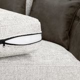 Bella Grey/Black 1 Seater Sofa