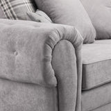 Verona Fabric Sofa Scatterback 3 Seater Grey Or Black
