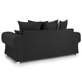 Verona Fabric Sofa Scatterback 3 Seater Grey Or Black