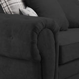 Verona Fabric Sofa Scatterback 2 Seater Grey Or Black