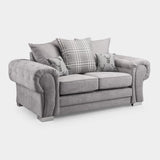 Verona Fabric Sofa Scatterback 2 Seater Grey Or Black