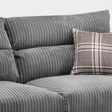 Logan Grey/Black 3 Seater Sofa