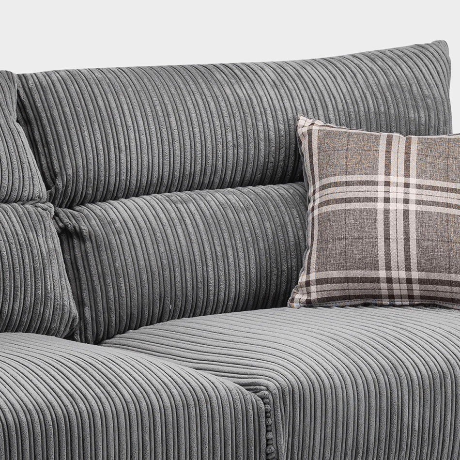 Logan Grey/Black 2 Seater Sofa